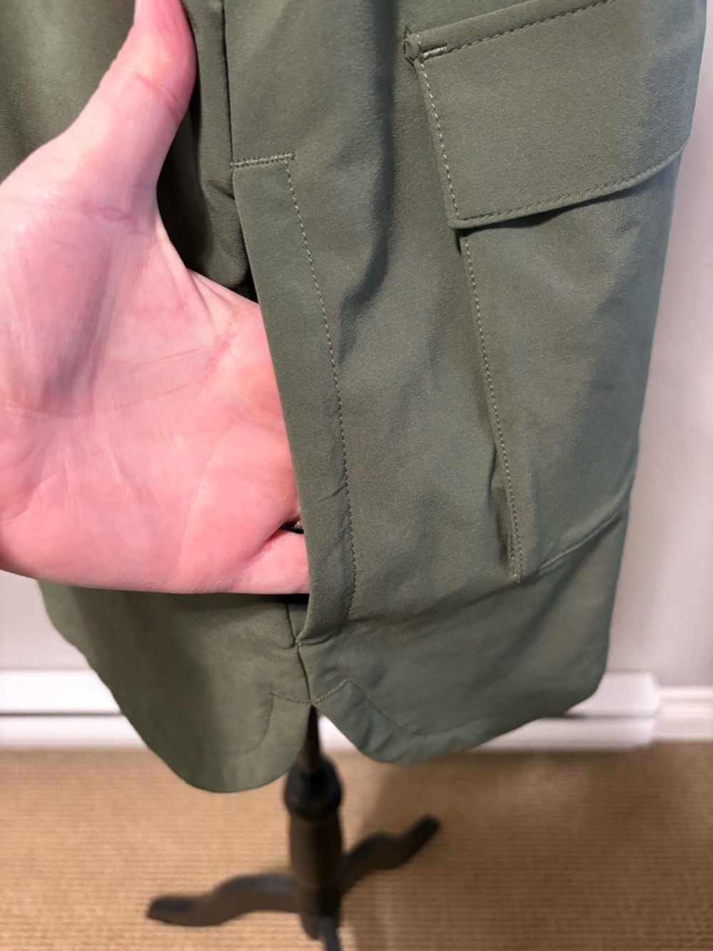 Zella Getaway Hooded Utility Jacket In Green Tactica - Picture 10 of 14